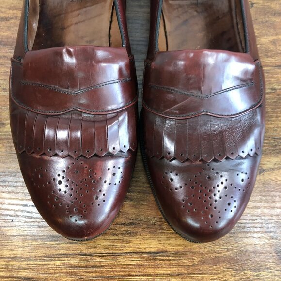 BOSTONIAN Men's Size 11 M Leather Loafer Oxblood Burgundy Made in USA Shoes - Picture 2 of 11
